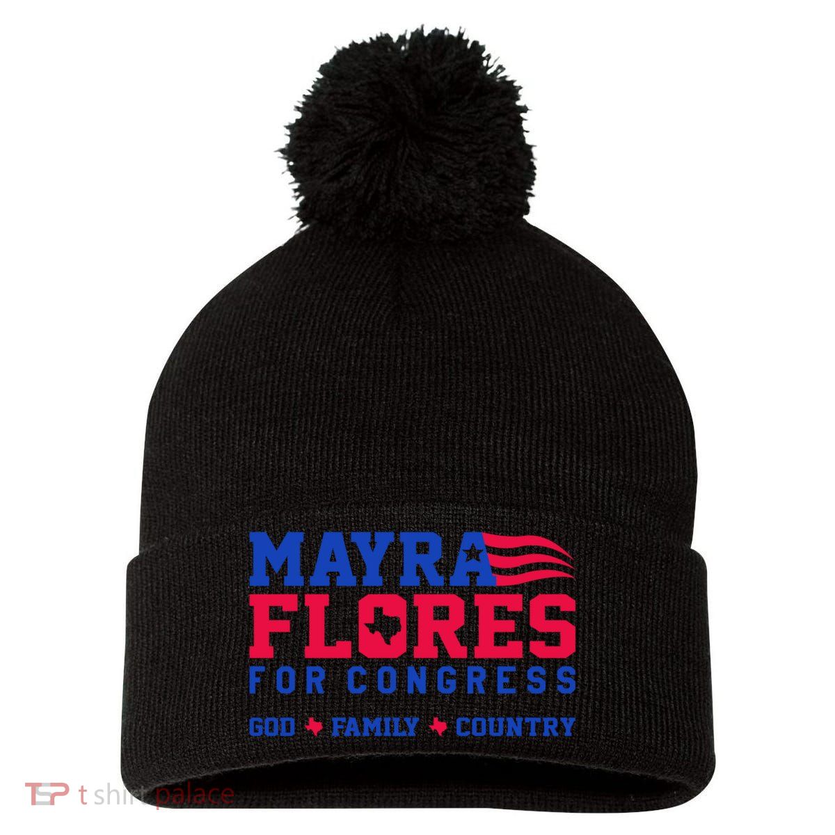 Mayra Flores For Congress Pom Pom 12in Knit Beanie