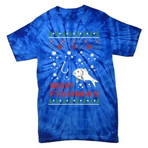 Merry Fishmas Fishing Ugly Christmas Style Meaningful Gift Tie-Dye T-Shirt