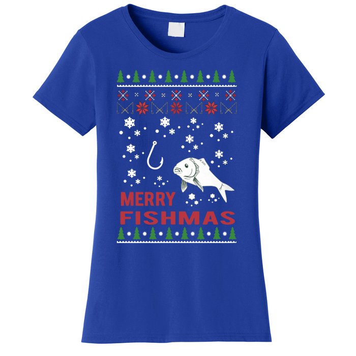 Merry Fishmas Fishing Ugly Christmas Style Meaningful Gift Women's T-Shirt