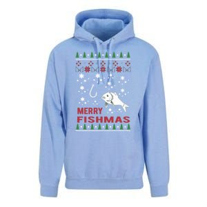 Merry Fishmas Fishing Ugly Christmas Style Meaningful Gift Unisex Surf Hoodie