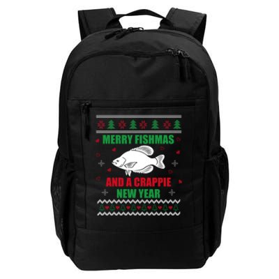 Merry Fishmas Fishing Funny Xmas Crappie For Fisherman Daily Commute Backpack