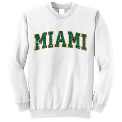 Miami Florida FL Vintage Athletic Sports Sweatshirt