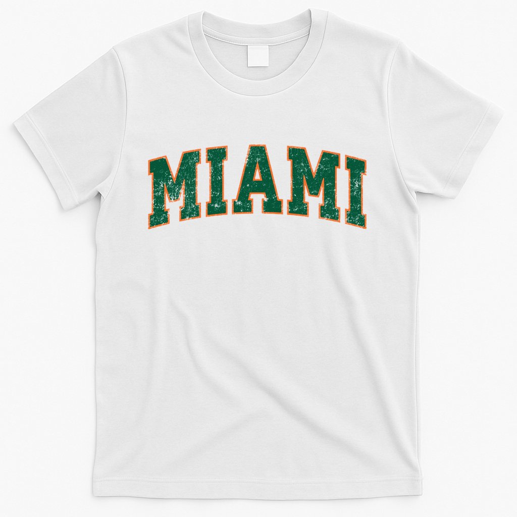 Miami Florida FL Vintage Athletic Sports T-Shirt