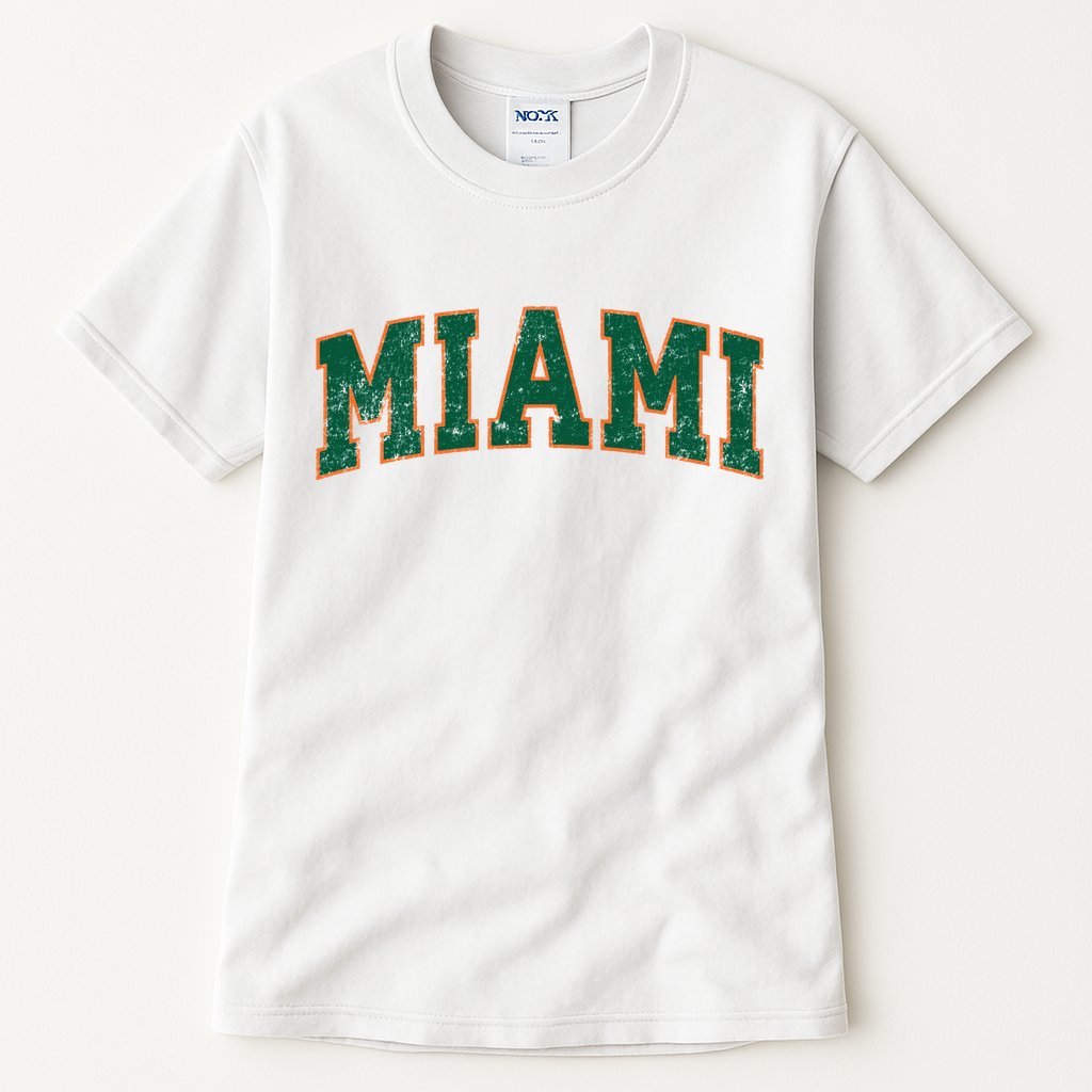 Miami Florida FL Vintage Athletic Sports Tall T-Shirt