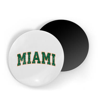 Miami Florida FL Vintage Athletic Sports Magnet