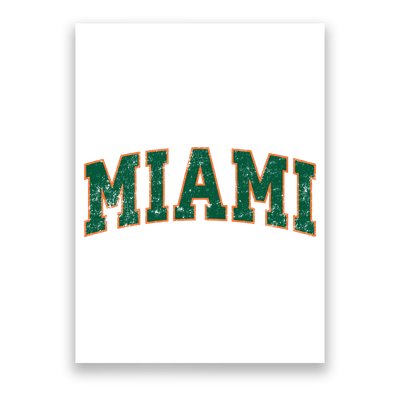 Miami Florida FL Vintage Athletic Sports Poster