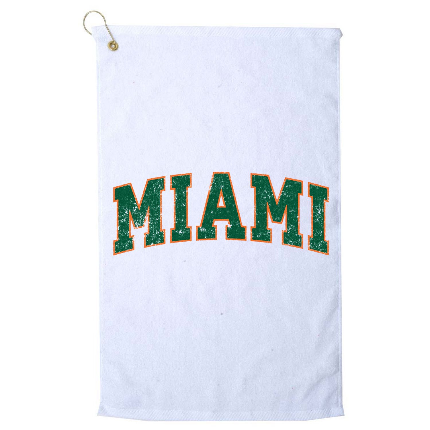 Miami Florida FL Vintage Athletic Sports Golf Towel