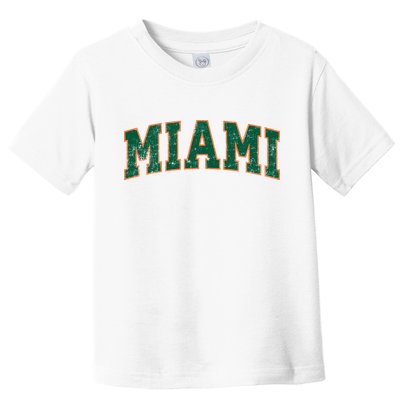 Miami Florida FL Vintage Athletic Sports Toddler T-Shirt