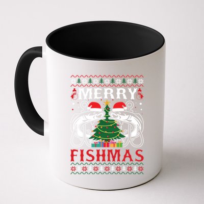 Merry Fishmas Funny Fishing Christmas Pajama Fishers Gift Mug