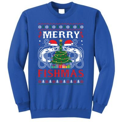 Merry Fishmas Funny Fishing Christmas Pajama Fishers Gift Sweatshirt