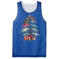 Merry Fishmas Funny Christmas Tree Lights Fishing Rod Fish Gift Mesh Reversible Basketball Jersey Tank