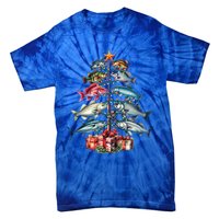 Merry Fishmas Funny Christmas Tree Lights Fishing Rod Fish Gift Tie-Dye T-Shirt