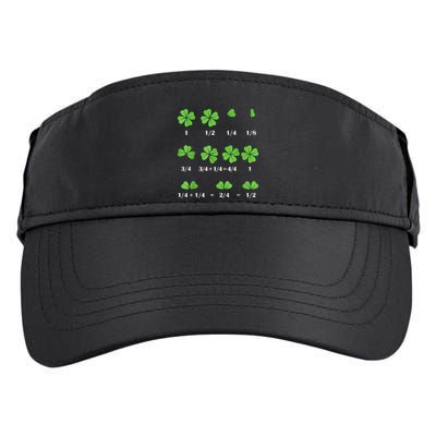 Math Fraction Four Leaf Clover Teacher St Patricks Day Adult Drive Performance Visor