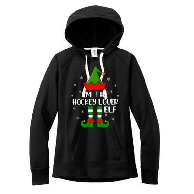 Matching Family Funny IM The Hockey Lover Elf Christmas Gift Women's Fleece Hoodie