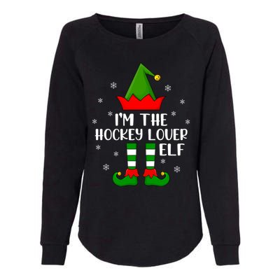 Matching Family Funny IM The Hockey Lover Elf Christmas Gift Womens California Wash Sweatshirt