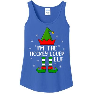 Matching Family Funny IM The Hockey Lover Elf Christmas Gift Ladies Essential Tank