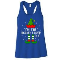 Matching Family Funny IM The Hockey Lover Elf Christmas Gift Women's Racerback Tank