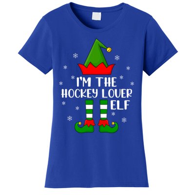 Matching Family Funny IM The Hockey Lover Elf Christmas Gift Women's T-Shirt