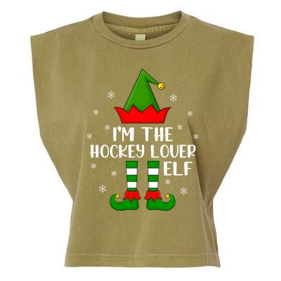 Matching Family Funny IM The Hockey Lover Elf Christmas Gift Garment-Dyed Women's Muscle Tee