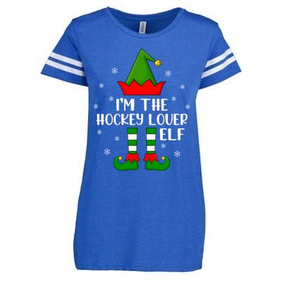 Matching Family Funny IM The Hockey Lover Elf Christmas Gift Enza Ladies Jersey Football T-Shirt