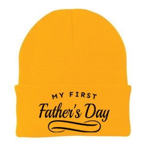 My First Fathers Day 1st Time Dad Knit Cap Winter Beanie