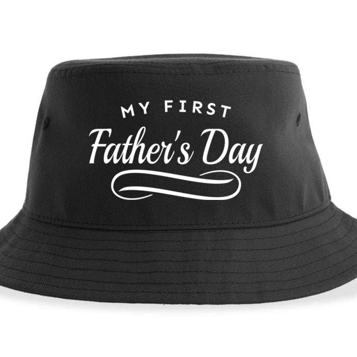 My First Fathers Day 1st Time Dad Sustainable Bucket Hat