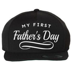 My First Fathers Day 1st Time Dad Wool Snapback Cap