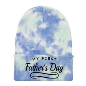 My First Fathers Day 1st Time Dad Tie Dye 12in Knit Beanie