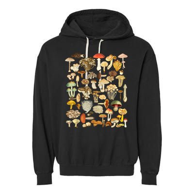 Mycology Fungi Foraging Mushroom Garment-Dyed Fleece Hoodie