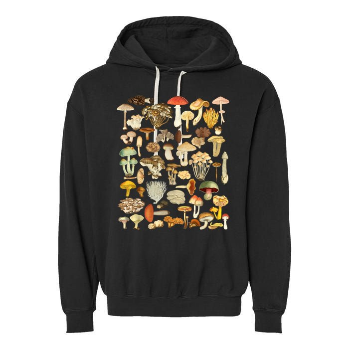 Mycology Fungi Foraging Mushroom Garment-Dyed Fleece Hoodie