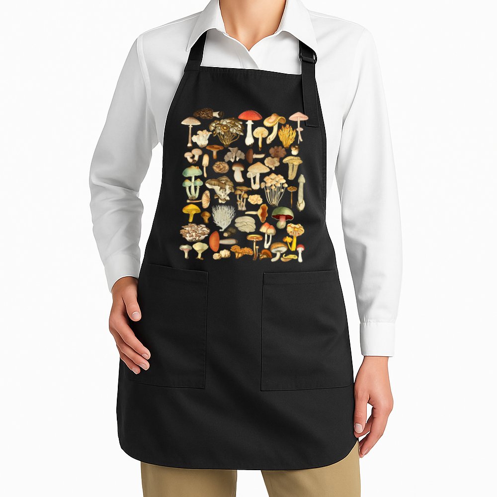 Mycology Fungi Foraging Mushroom Apron