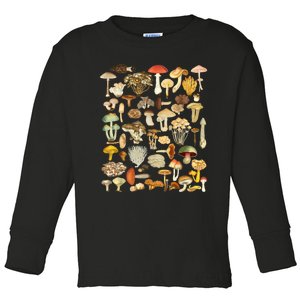 Mycology Fungi Foraging Mushroom Toddler Long Sleeve Shirt