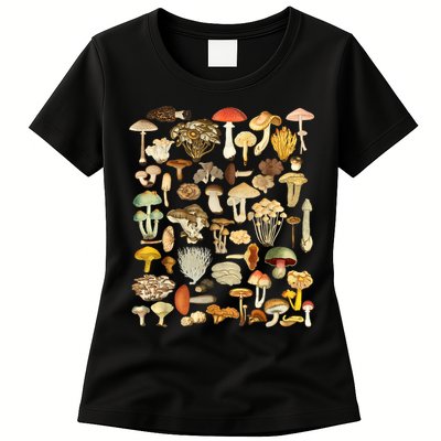 Mycology Fungi Foraging Mushroom Womens T-Shirt