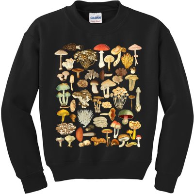 Mycology Fungi Foraging Mushroom Kids Sweatshirt
