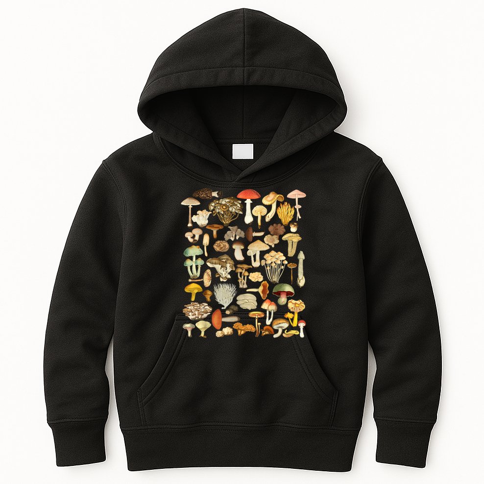 Mycology Fungi Foraging Mushroom Kids Hoodie