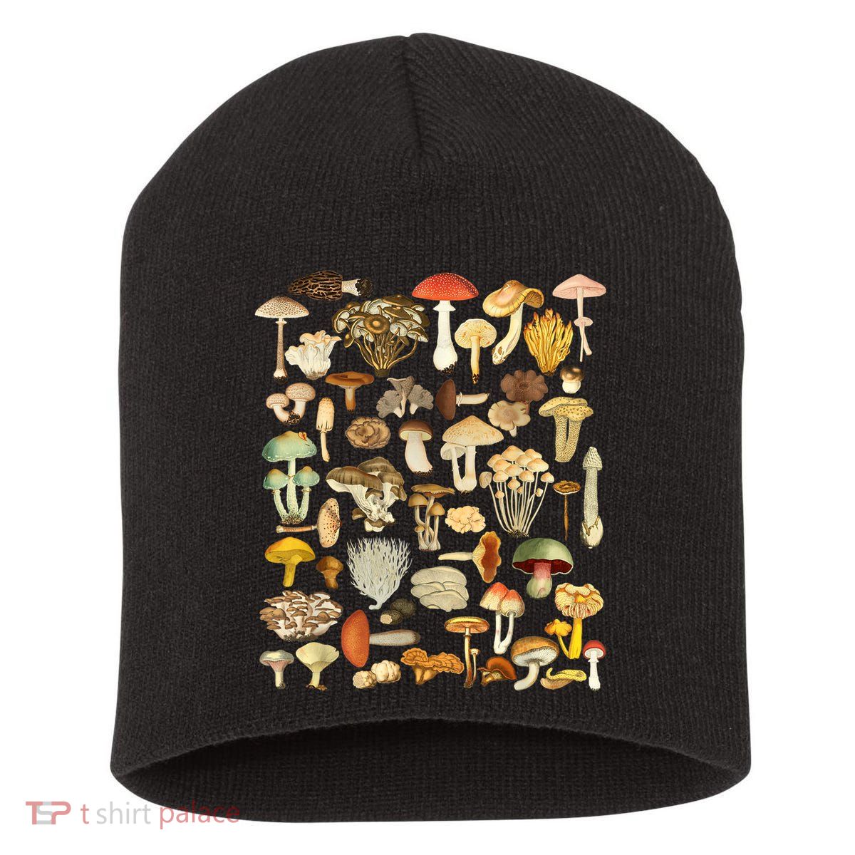 Mycology Fungi Foraging Mushroom Short Acrylic Beanie