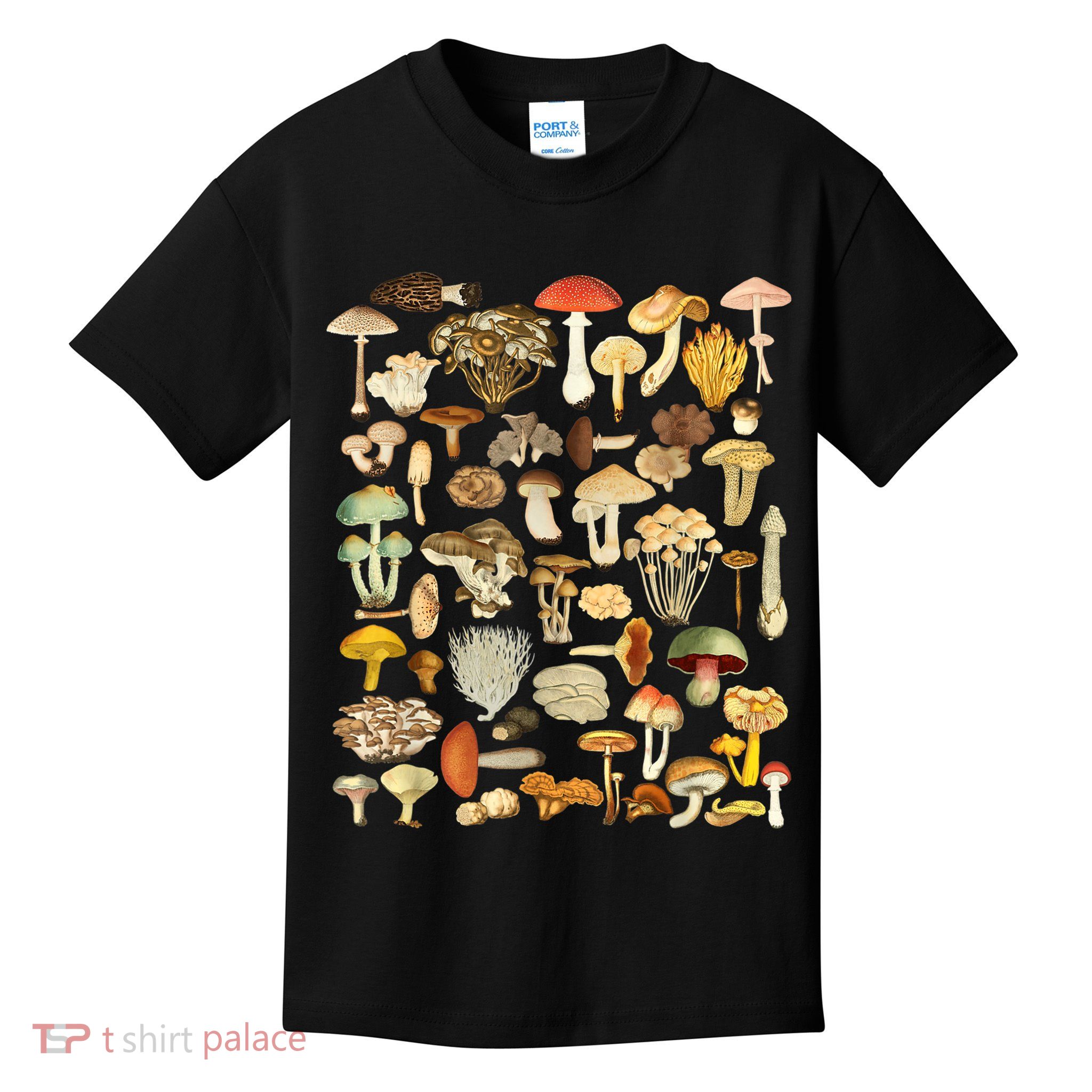 Mycology Fungi Foraging Mushroom Kids T-Shirt