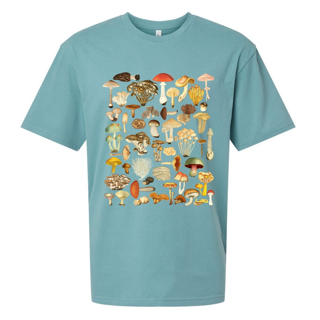 Mycology Fungi Foraging Mushroom Sueded Cloud Jersey T-Shirt