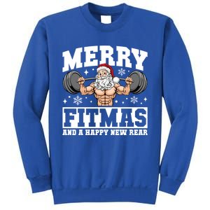 Merry Fitmas Funny Santa Fitness Gym Workout Ugly Christmas Gift Sweatshirt