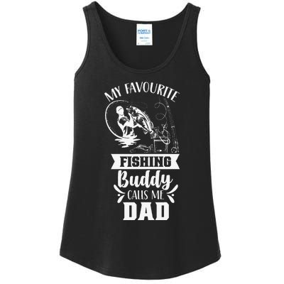 My Favorite Fishing Buddy Calls Me Dad Fisher Buddies Father Ladies Essential Tank