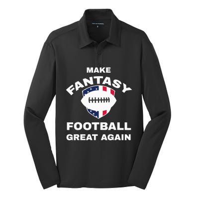 Make Fantasy Football Great Again Silk Touch Performance Long Sleeve Polo