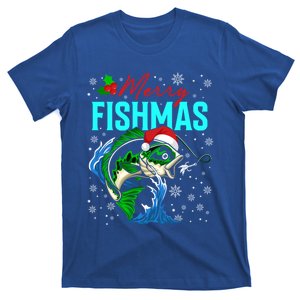 Merry Fishmas Fishing Christmas Santa Claus Xmas Fisher Cool Gift T-Shirt