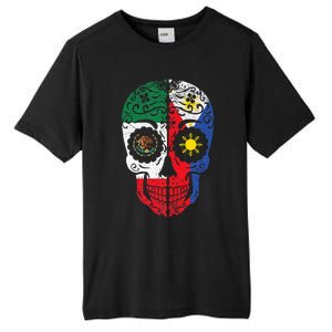 Mexican Filipino Flag Mexico Philippines Sugar Skull Tall Fusion ChromaSoft Performance T-Shirt