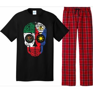 Mexican Filipino Flag Mexico Philippines Sugar Skull Pajama Set