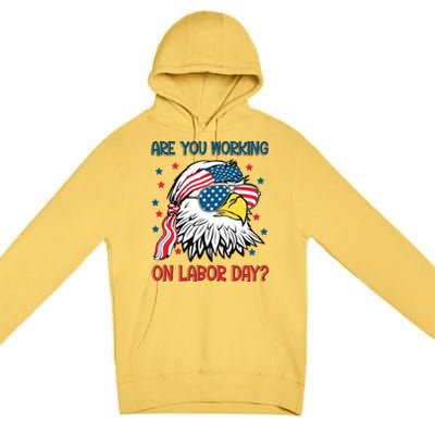 Merica Freedom Funny Eagle Mullet American Labor Day Gift Premium Pullover Hoodie