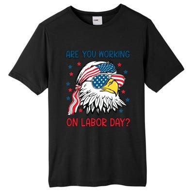 Merica Freedom Funny Eagle Mullet American Labor Day Gift Tall Fusion ChromaSoft Performance T-Shirt