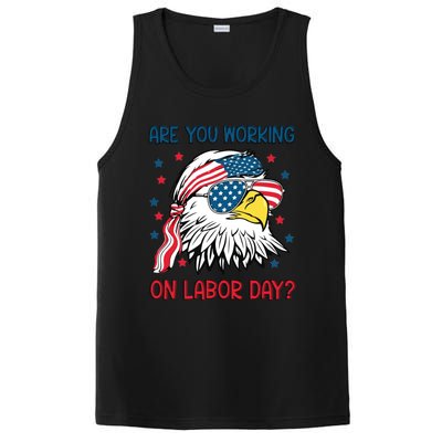 Merica Freedom Funny Eagle Mullet American Labor Day Gift PosiCharge Competitor Tank