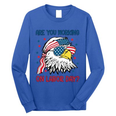 Merica Freedom Funny Eagle Mullet American Labor Day Gift Long Sleeve Shirt