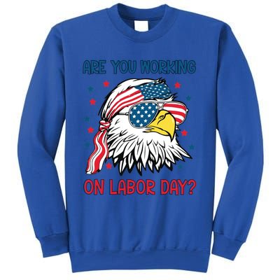 Merica Freedom Funny Eagle Mullet American Labor Day Gift Sweatshirt