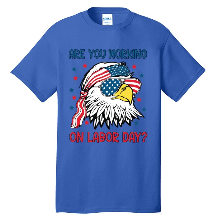 Merica Freedom Funny Eagle Mullet American Labor Day Gift Tall T-Shirt